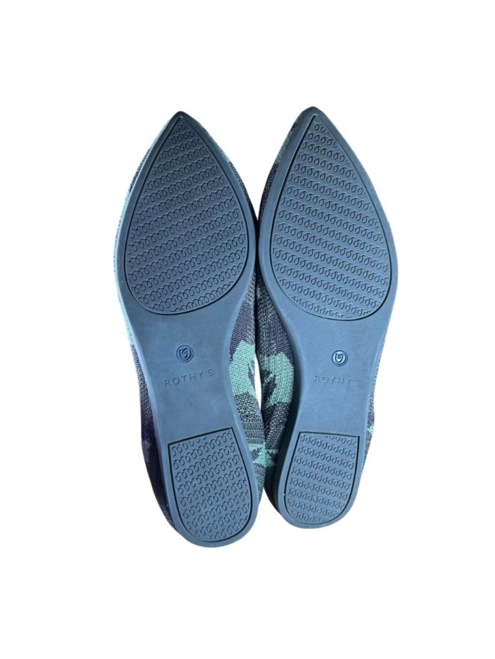 Rothy's The Point Flat Ballet Shoes Camo Green Size Women's 8 - Picture 9 of 10